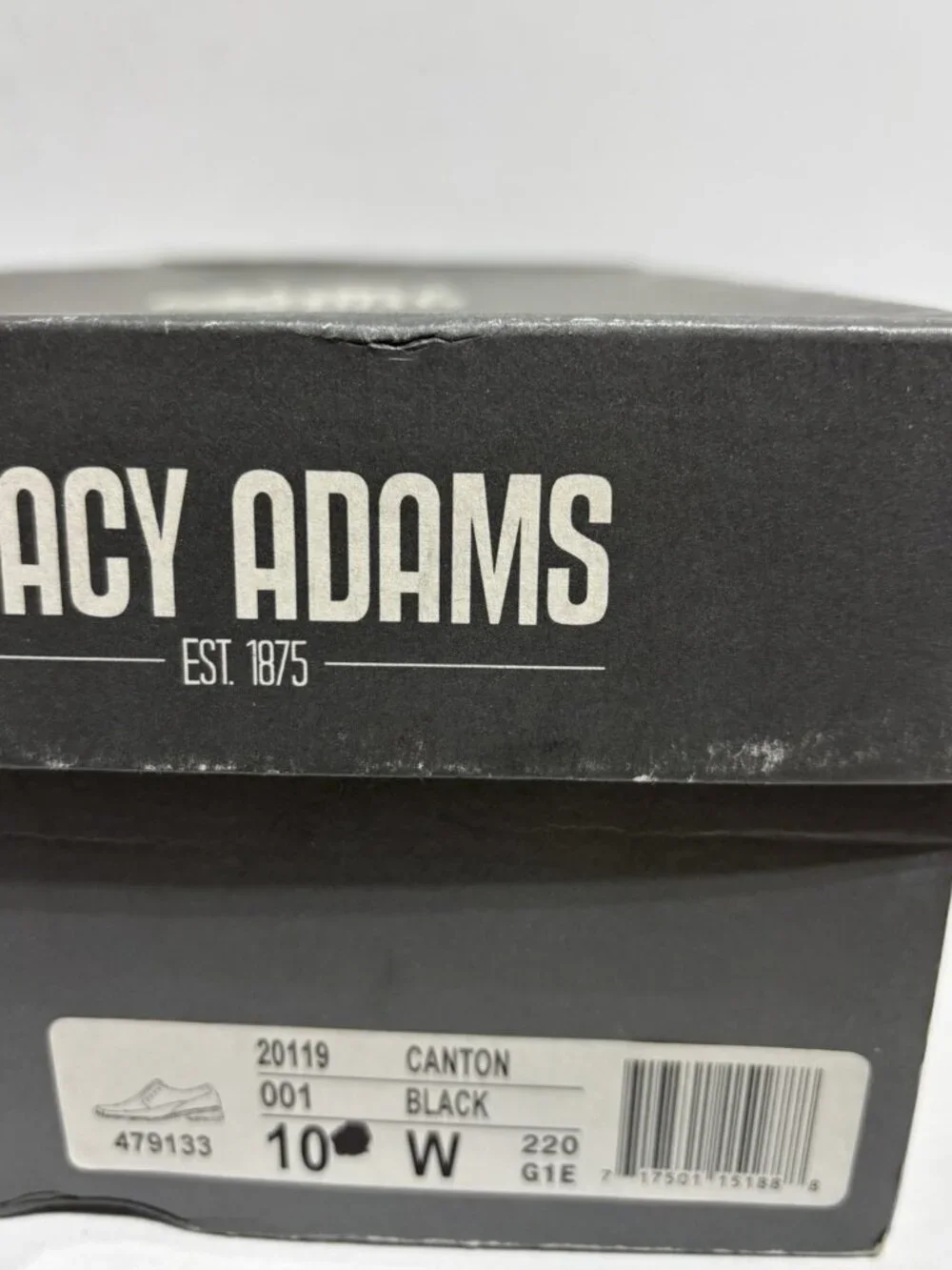 Stacy Adams Men’s Canton Black Leather Oxford, Size 10 Wide